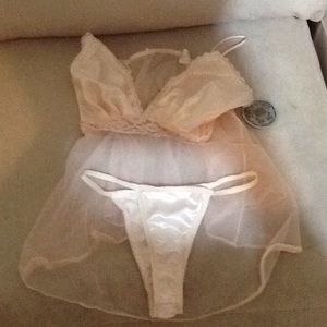 NWT Circa 2000 Pink Nightgown & Panty Set Size L